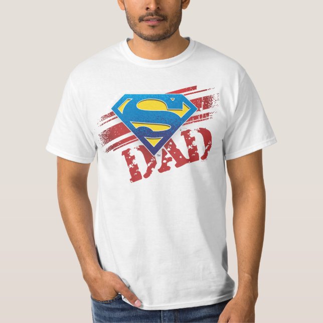 Super Vater Stripes T-Shirt (Vorderseite)