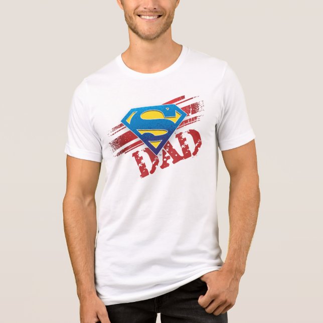 Super Vater Stripes Tri-Blend Shirt (Vorderseite)