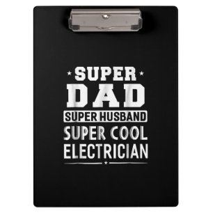 Super Vater Super Husband Super Electrical Mens Klemmbrett