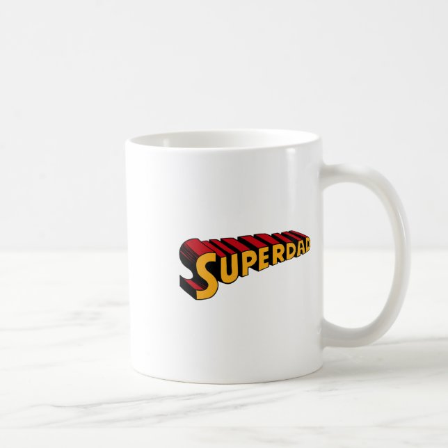Super Vater Superdad Funny Superhero Vater Kaffeetasse (Rechts)