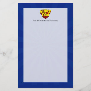 Super Vater, Superheld Red/Yellow/Blue Vatertag Briefpapier