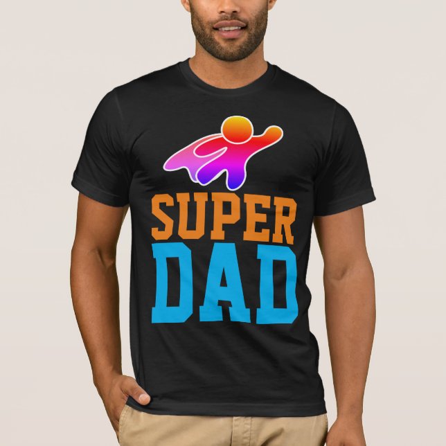 SUPER VATER SUPERHERO T - Shirt (Vorderseite)