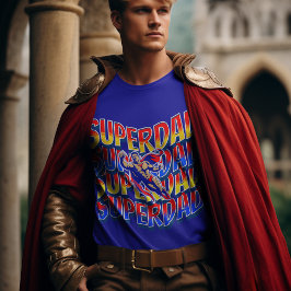 Super Vater! Vater sind Heroes Multicolored Graphi T-Shirt