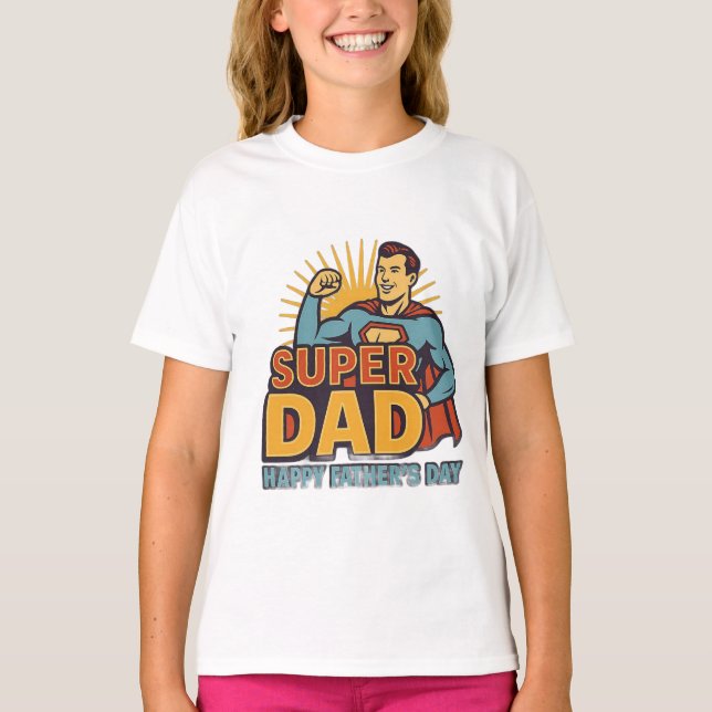 "Super Vater" Vatertag T - Shirt - beste Papa (Vorderseite)