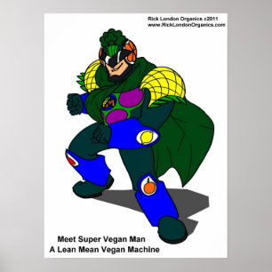 Super Vegan Man (Unser Maskottchen) Poster
