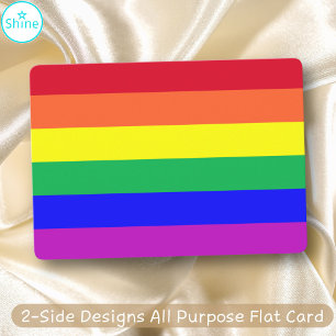 Super Vivid Vibrand Colors LGBT Pride Rainbow Flag Karte