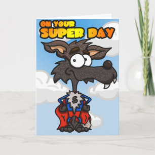 Super Wolf Birthday Card Karte