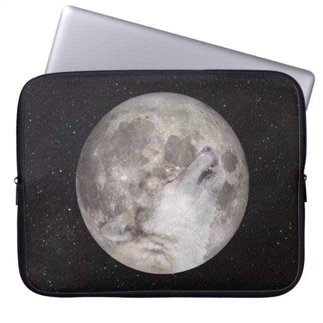 Super Wolf Moon Laptopschutzhülle (Vorderseite)