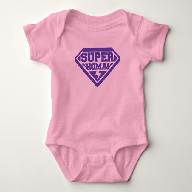 Super Woman Baby Strampler (Vorderseite)