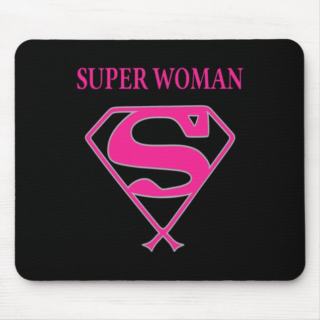 Super Woman (Brustkrebs-Bewusstsein) Mousepad (Vorne)