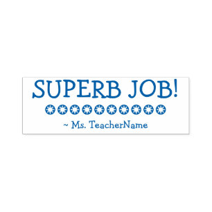 "SUPERB JOB!" Tutor Rubber Briefmarke Permastempel
