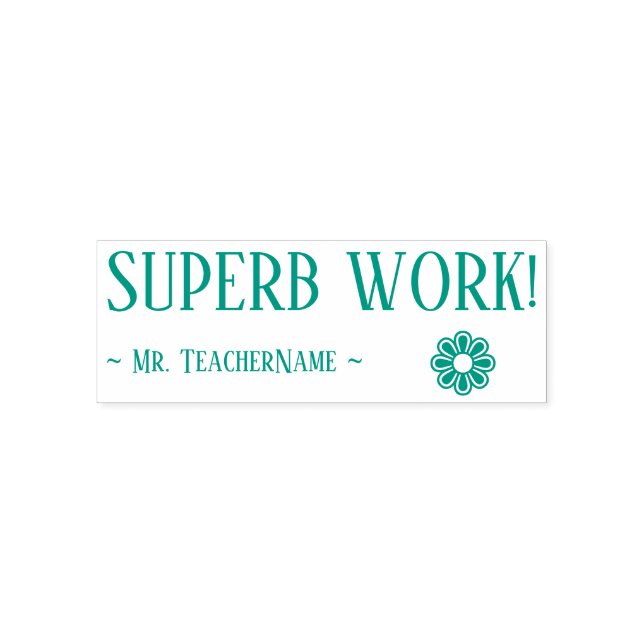"SUPERB WORLD!" + Briefmarke für den benutzerdefin Permastempel (Design)