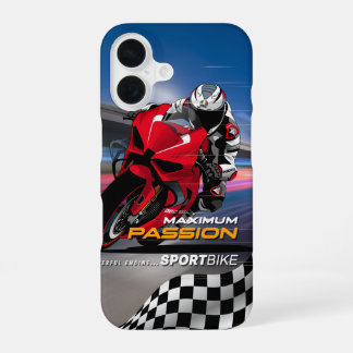 Superbike-Rennsport-Maximum-Passion-Biker-Grafik iPhone 16 Hülle
