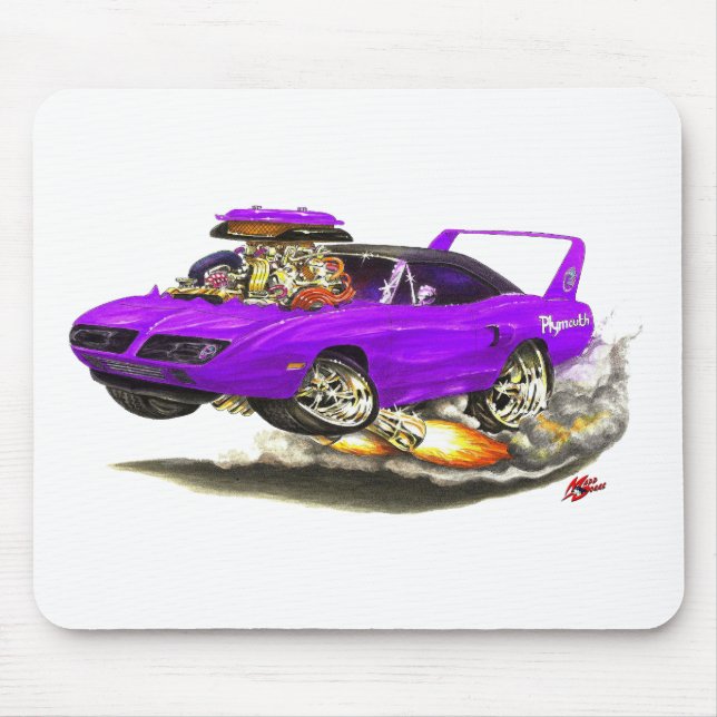 Superbird lila Auto 1970 Mousepad (Vorne)