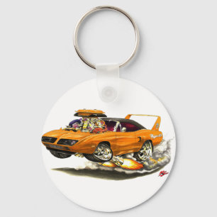 Superbird Orangen-Auto 1970 Schlüsselanhänger