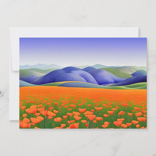Superblooms | Surrealer Mohn Landschaft (Vorderseite)