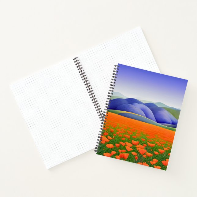 Superblumen | Bullet Journal Surreal Poppies Notizbuch (Innenseite)