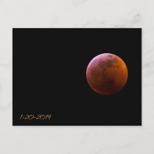 Superblut-Wolf-Mond - GesamtMondfinsternis Postkarte