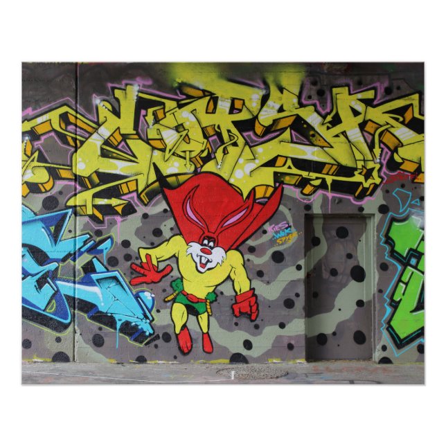 Superbunny Graffiti Poster (Vorderseite)
