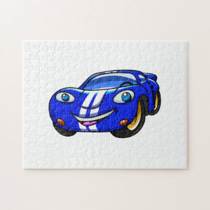 Supercar blue race Cartoons Wählen Sie eine andere Puzzle