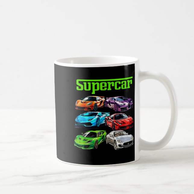 Supercar Cool Car Guy Srts Racing Fan Graphic Men  Kaffeetasse (Rechts)