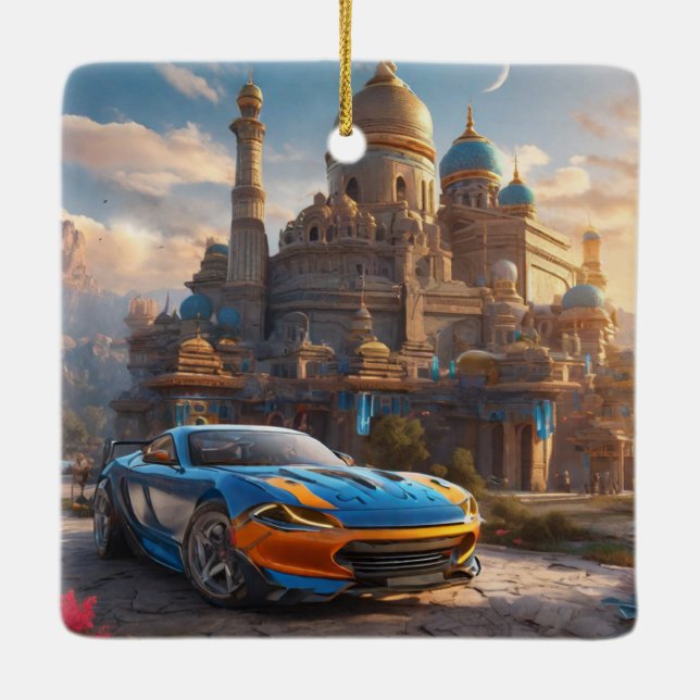 Supercar cool schönes Kloster Keramikornament (Rückseite)