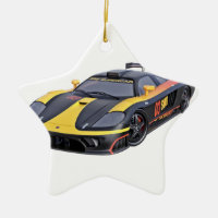 Supercar im Schwarzen und im Gelb