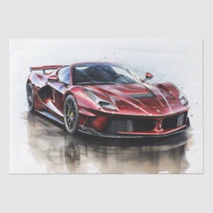 Supercar Racing Car Decoupage Seidenpapier