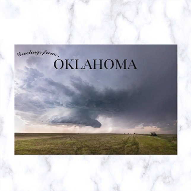 Supercell-Gewitter über einem Oklahoma Prairie Postkarte (Von Creator hochgeladen)