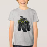 Supercharged Snake-Eye Monster Truck Tri-Blend Shirt<br><div class="desc">Unleash serious attitude with this supercharged snake-inspired monster truck design. Featuring an aggressive lifted truck body, massive off-road tires, and a powerful exposed V8 engine, this illustration blends classic muscle styling with a venomous reptile theme. Glowing snake-eye headlights, bold fang details, and sleek scale accents give the truck a fierce...</div>
