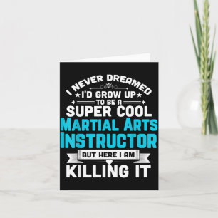 Supercooler Kampfsportlehrer Lustiger Lehrer Karte