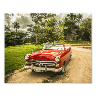 Supercooles Vintage-Thunderbird-Automobil Fotodruck