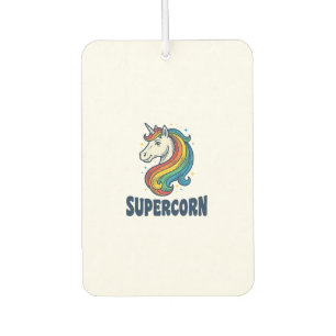 Supercorn Einhorn Vintage Gravur T-Shirt Design Autolufterfrischer