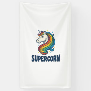 Supercorn Einhorn Vintage Gravur T-Shirt Design Banner