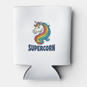 Supercorn Einhorn Vintage Gravur T-Shirt Design Dosenkühler