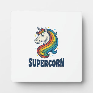 Supercorn Einhorn Vintage Gravur T-Shirt Design Fotoplatte
