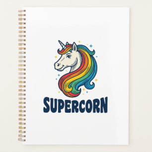 Supercorn Einhorn Vintage Gravur T-Shirt Design Planer