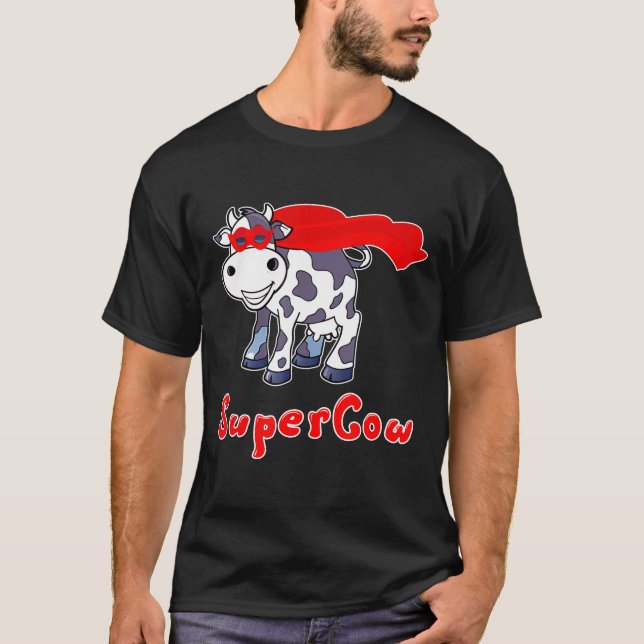Supercow-Superheldin für Männer Frauen Kinder T-Shirt (Vorderseite)