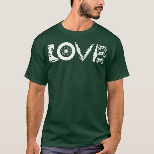 Supercross  Motocross  Gear Love Race Motorcycle T-Shirt (Vorderseite)