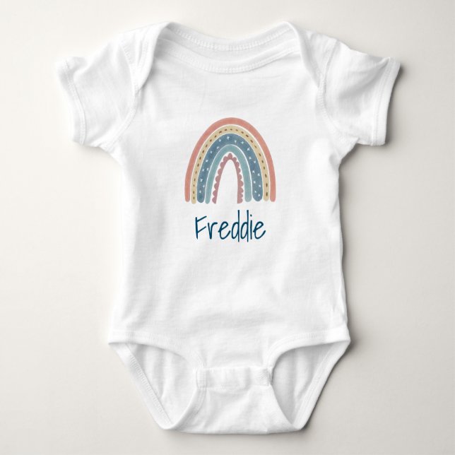 Supercute Boho Regenbogen Baby Bodysuit Baby Strampler (Vorderseite)