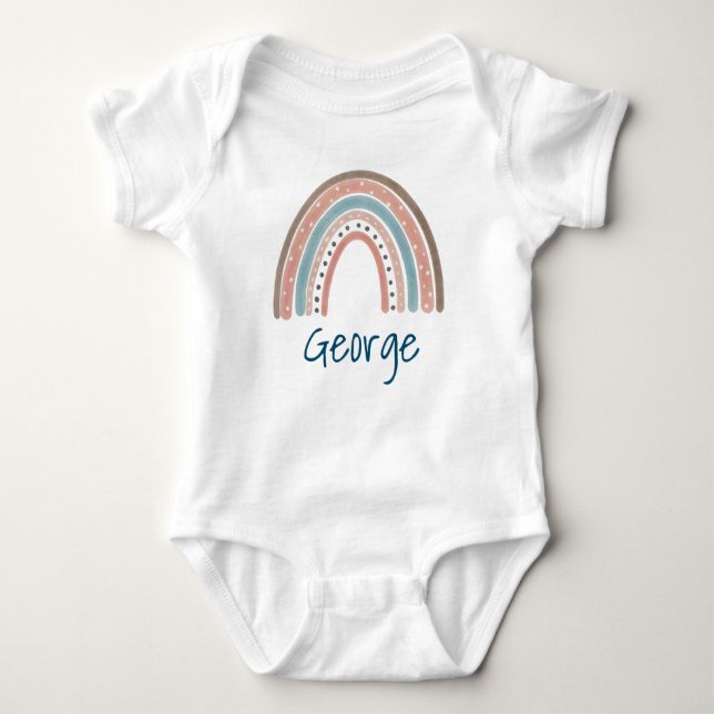 Supercute Boho Regenbogen Baby Strampler (Vorderseite)