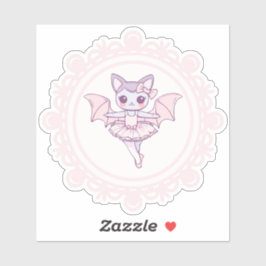 Supercute Pinky Ballerina Bat Aufkleber