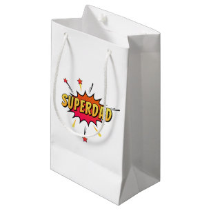 Superdad Comic Retro Pop Art Geschenktasche Kleine Geschenktüte