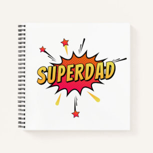 Superdad Comic Retro Pop Art   Notebook Notizbuch