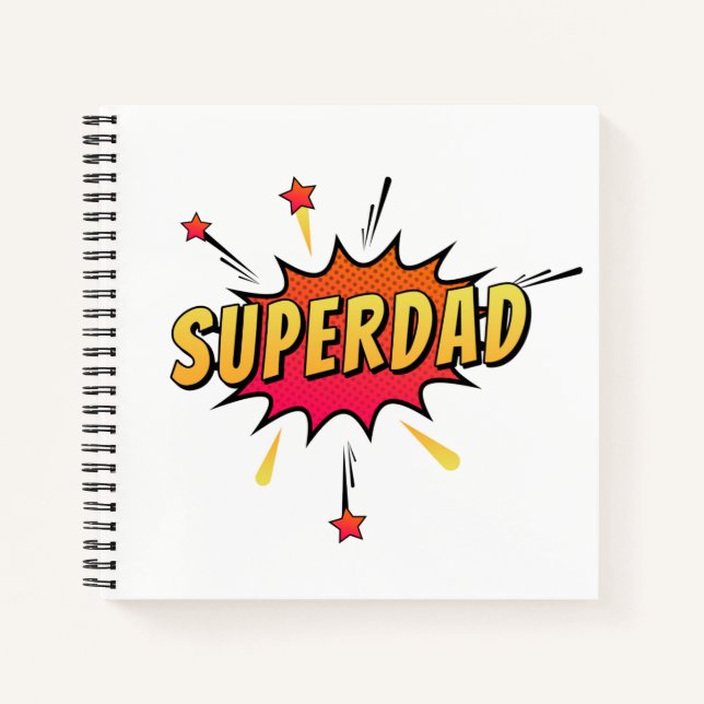 Superdad Comic Retro Pop Art | Notebook Notizbuch (Vorderseite)