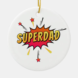 Superdad Comic Retro Pop Art Ornament
