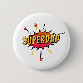 Superdad Comic Retro Pop Art | Schaltfläche Button