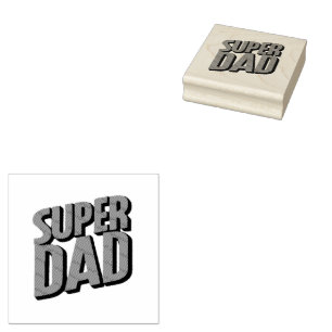 Superdad Gummistempel