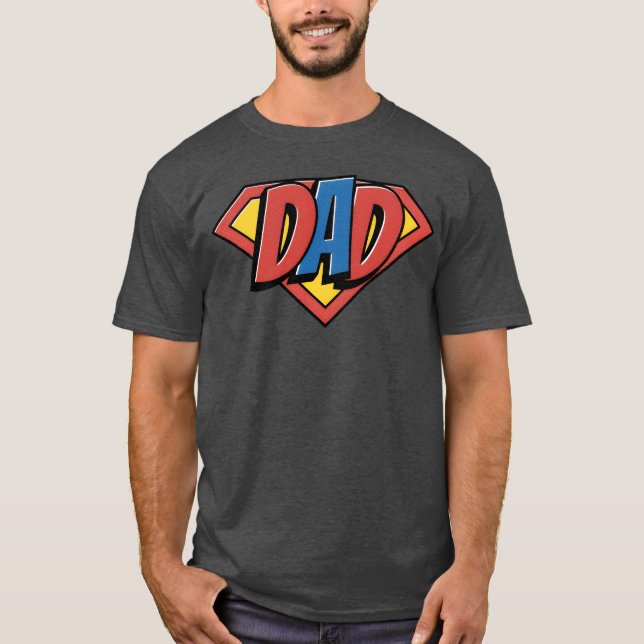 SuperDad liebt Freunde T-Shirt (Vorderseite)