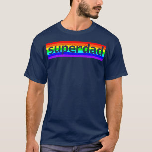 Superdad Typografie Vater Rainbow zum Vatertag T-Shirt